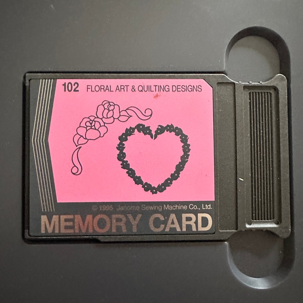 Janome‎ Memory Card 102 Floral Art & Quilting Designs Embroidery Vintage 1995 - Picture 3 of 4